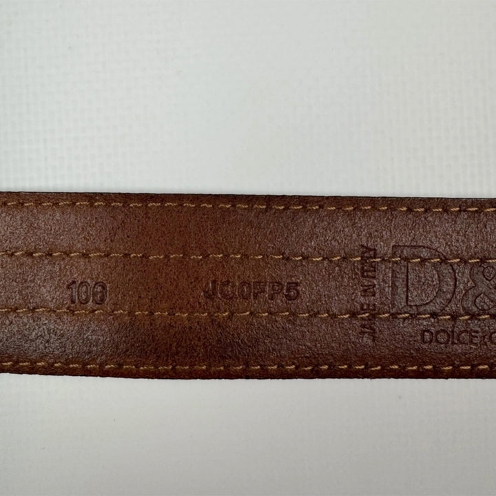 Dolce&Gabbana oversized logo buckle leather belt
