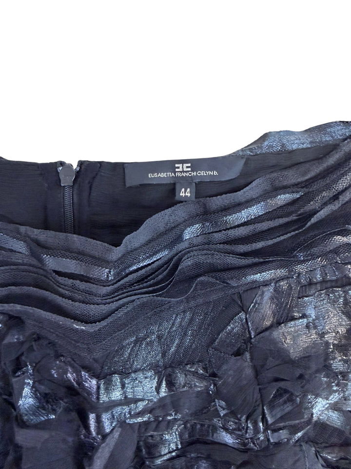 Elisabetta Franchi Celyn b. textured black skirt