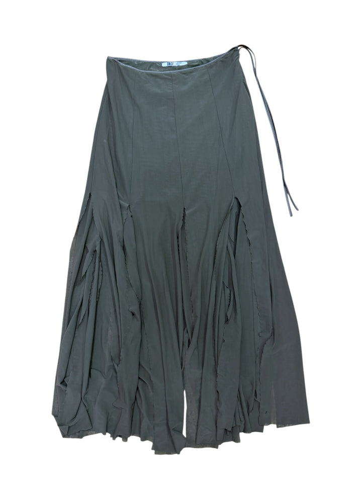Vintage deconstructed draped maxi skirt