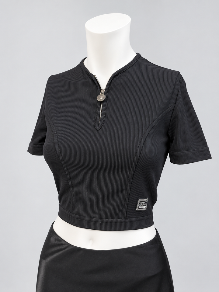 Versace Jeans Couture cropped zip top