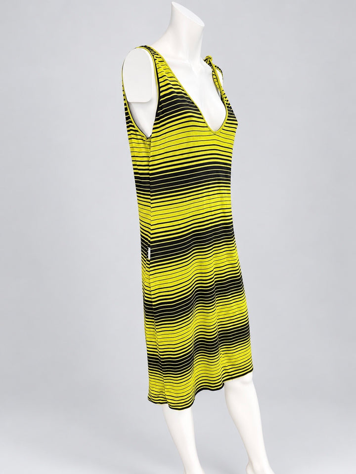 Versace Jeans Couture striped midi dress