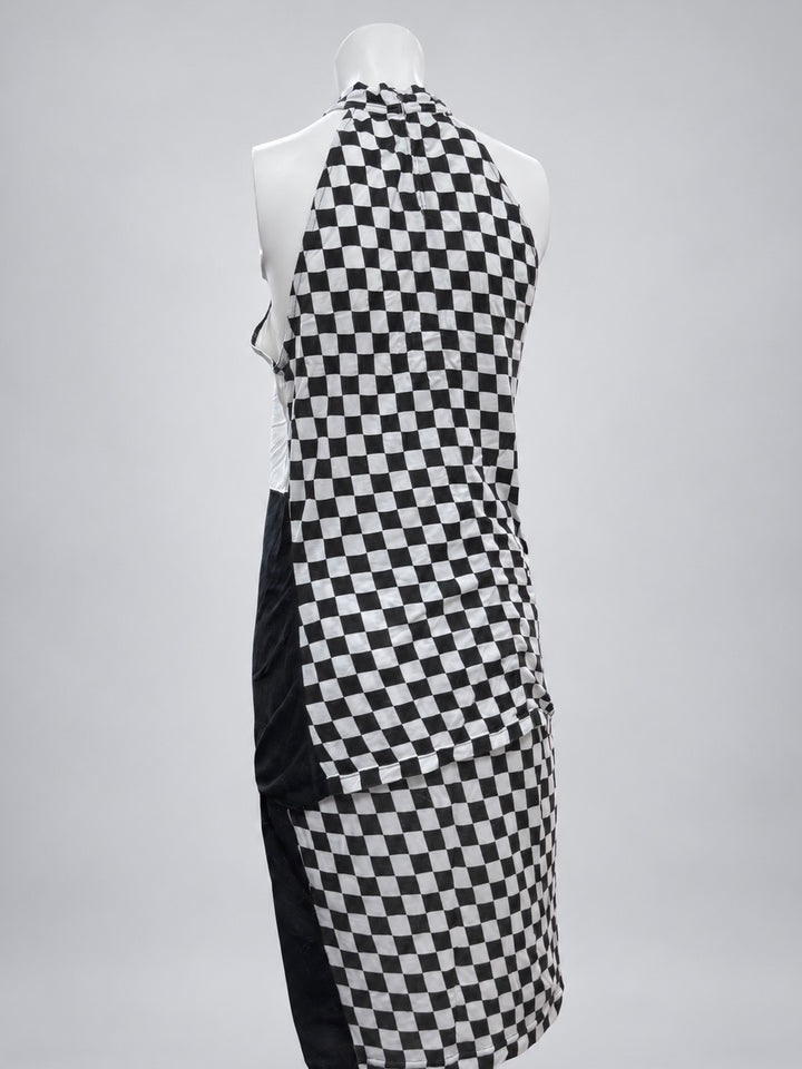 Rare Versace Jeans Couture checkerboard halter set