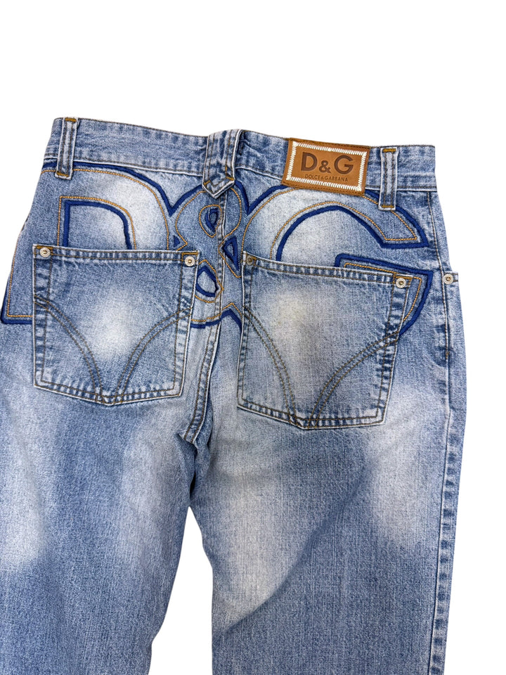Dolce&Gabbana Y2K monogram straight leg jeans