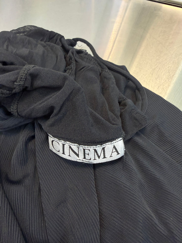 Cinema mesh panel mini dress