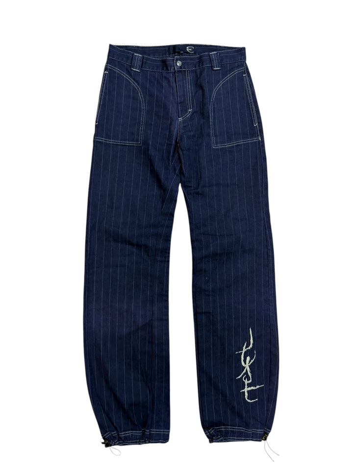 Just Cavalli Striped Denim Pants 2000's medium