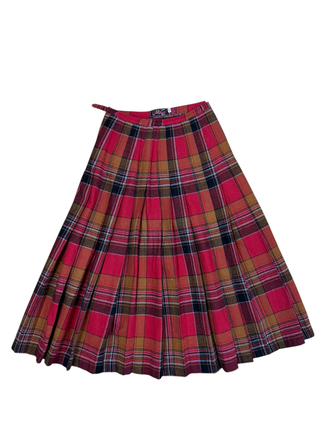 Vintage tartan wool wrap skirt s-m