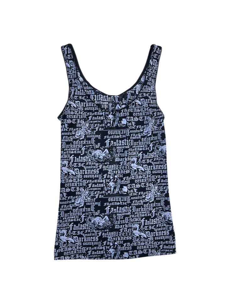 Gothic Mythology print Tank Top women’s medium