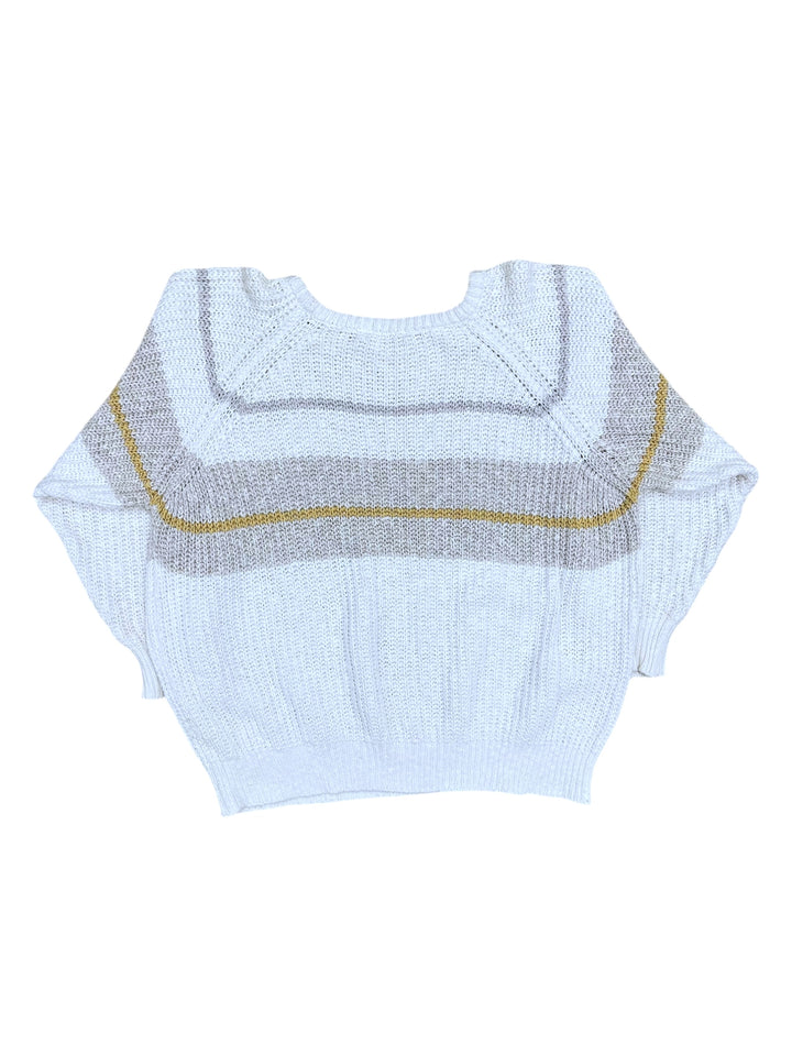 Vintage Burberrys Made in England Sweater – Cotton Linen Knit – 1980s/90s women’s Medium & Large