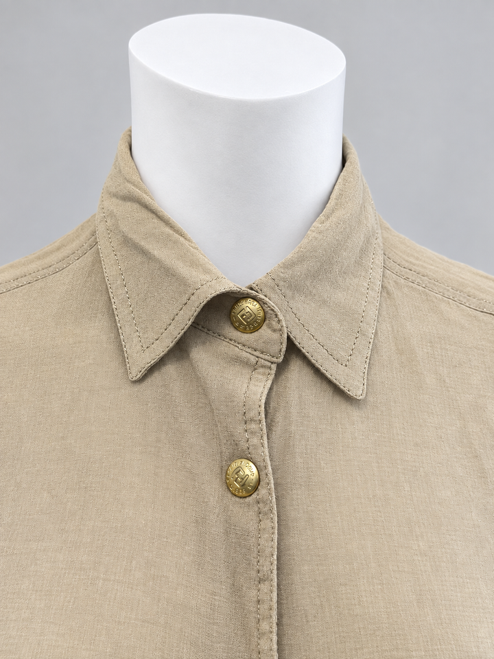 Fendi vintage beige two-piece skirt set