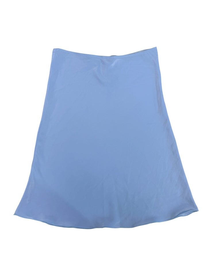 Pinko blue satin midi skirt