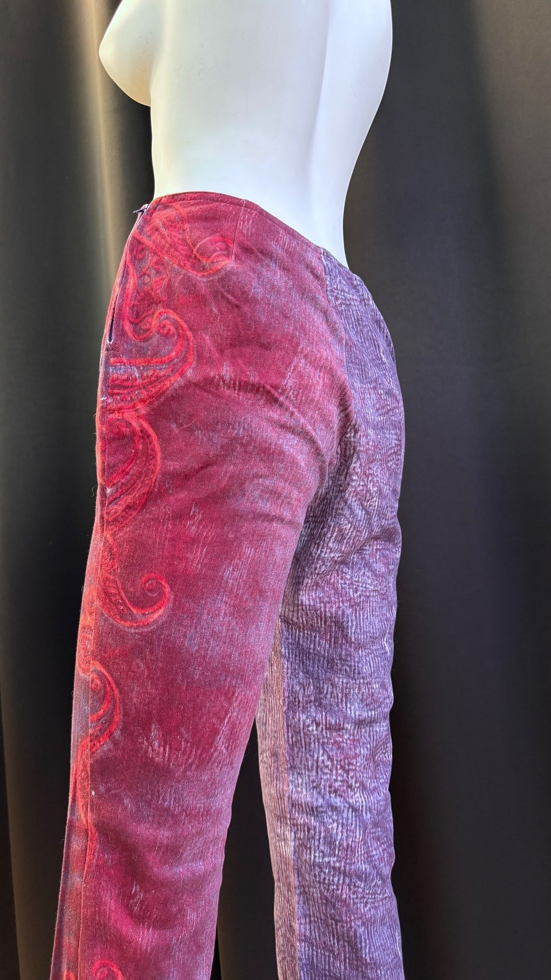 Vintage printed cotton trousers women’s medium