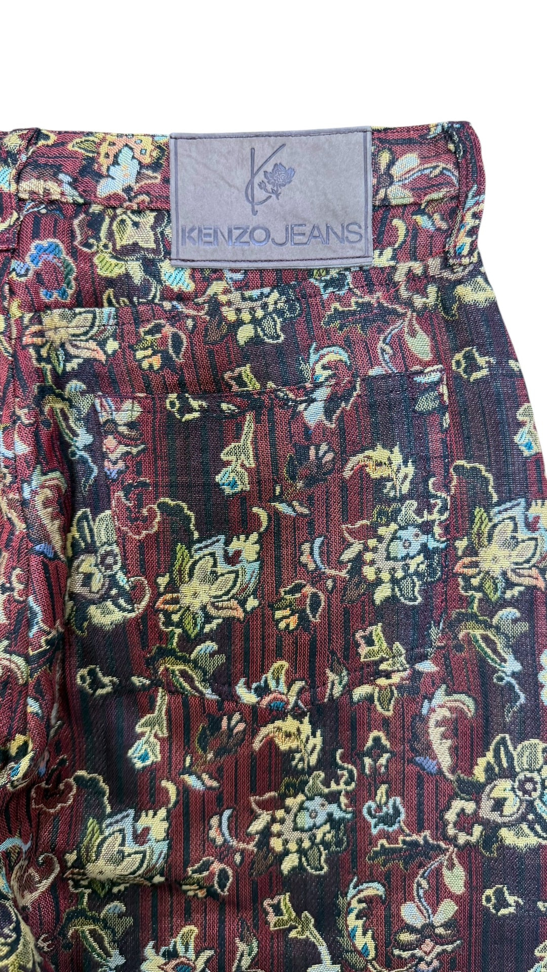 Kenzo vintage floral tapestry pattern trousers