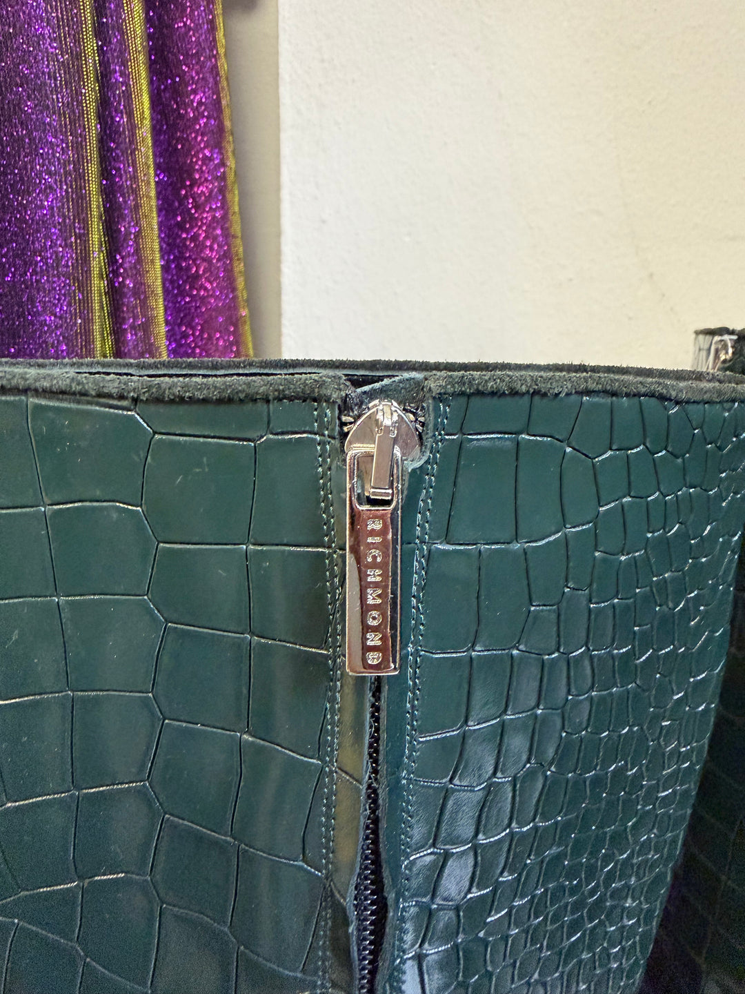 2000s John Richmond Croco Platform Boots EU37