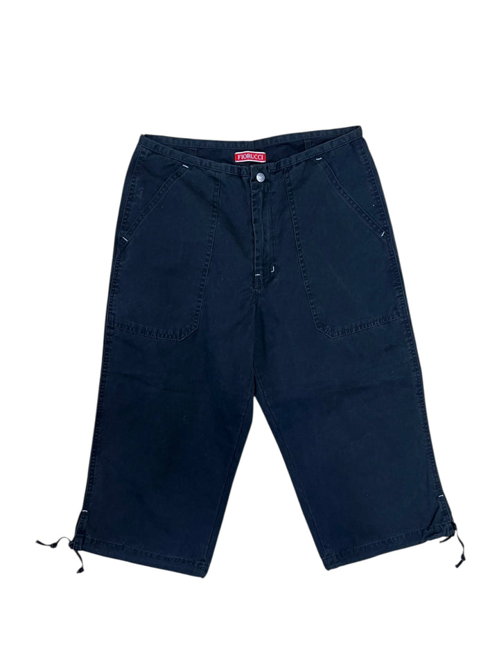 Fiorucci Vintage Dragon Embroidered Black Cropped Pants Women’s Small(36)