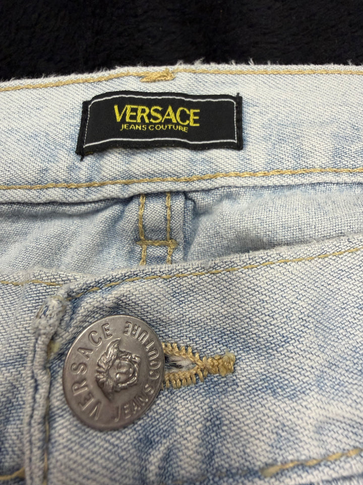 Versace Jeans Couture Late 1990s Pale Blue Denim