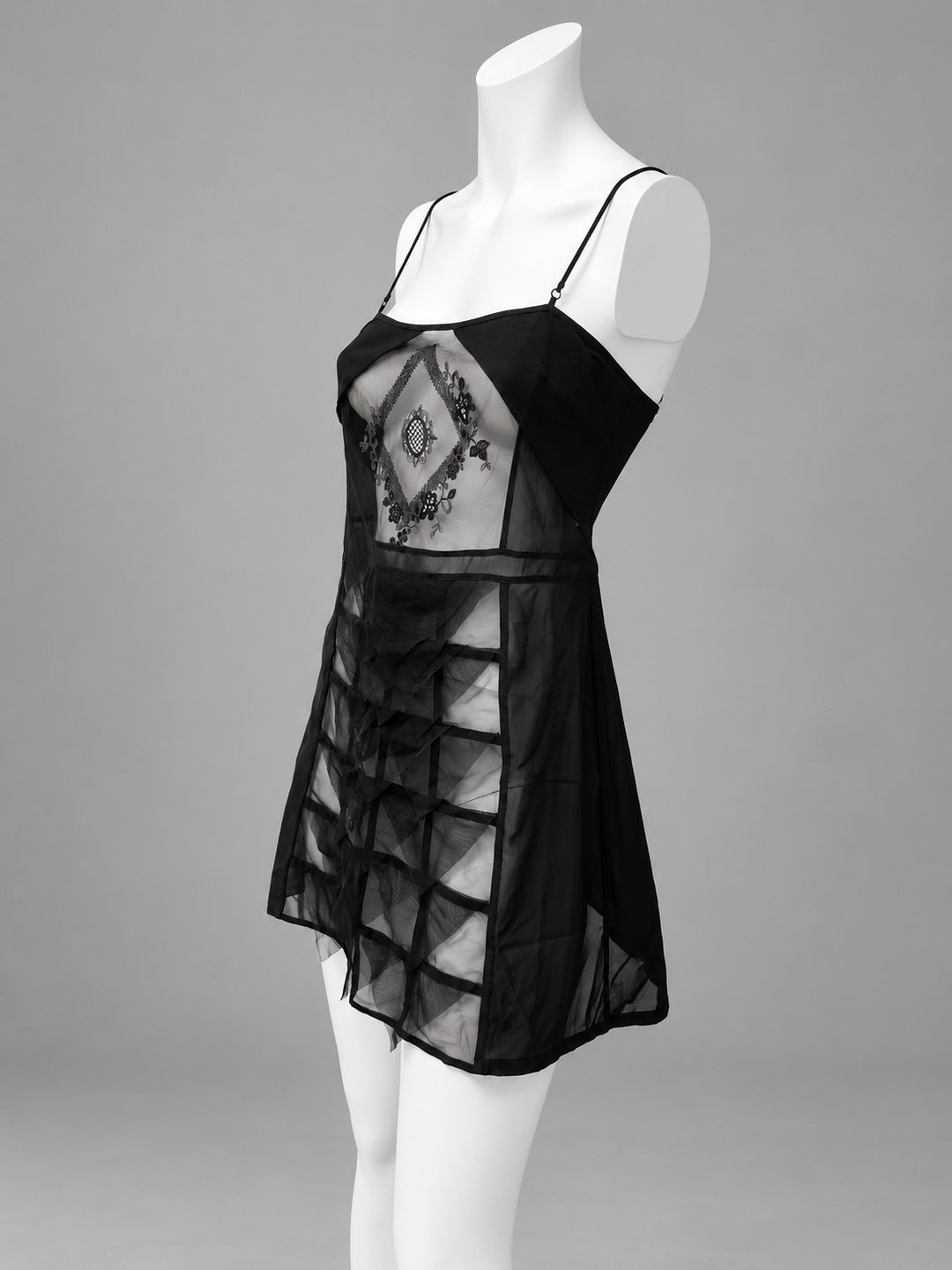 La Perla SS13 runway sheer panel mini dress