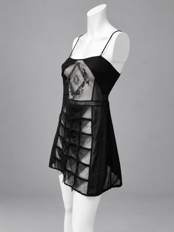 La Perla SS13 runway sheer panel mini dress