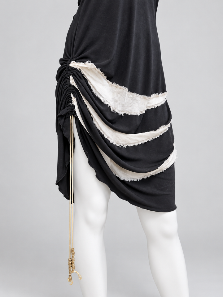 Vintage ruched halter dress
