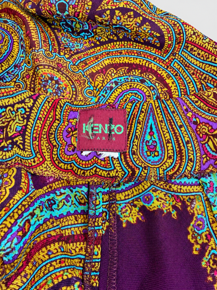 Kenzo Paris paisley wrap midi skirt