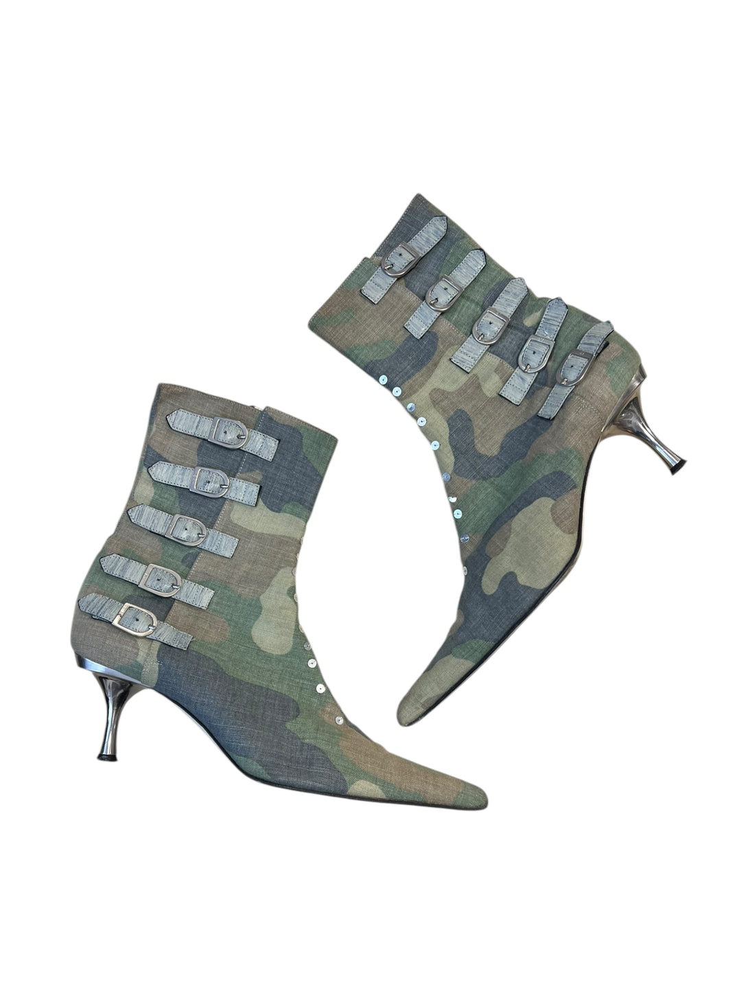 John Richmond 2000’s camo heels boots size39