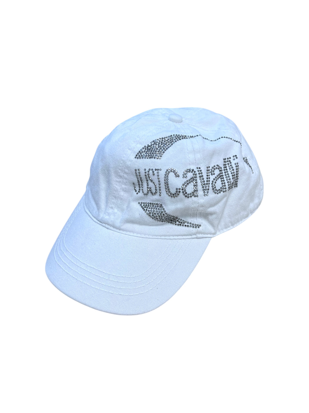 Just Cavalli beachwear collection rhinestone logo hat