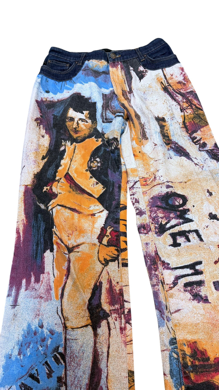 2000s Just Cavalli Archive French Dynasty Napoleon Denim Pants