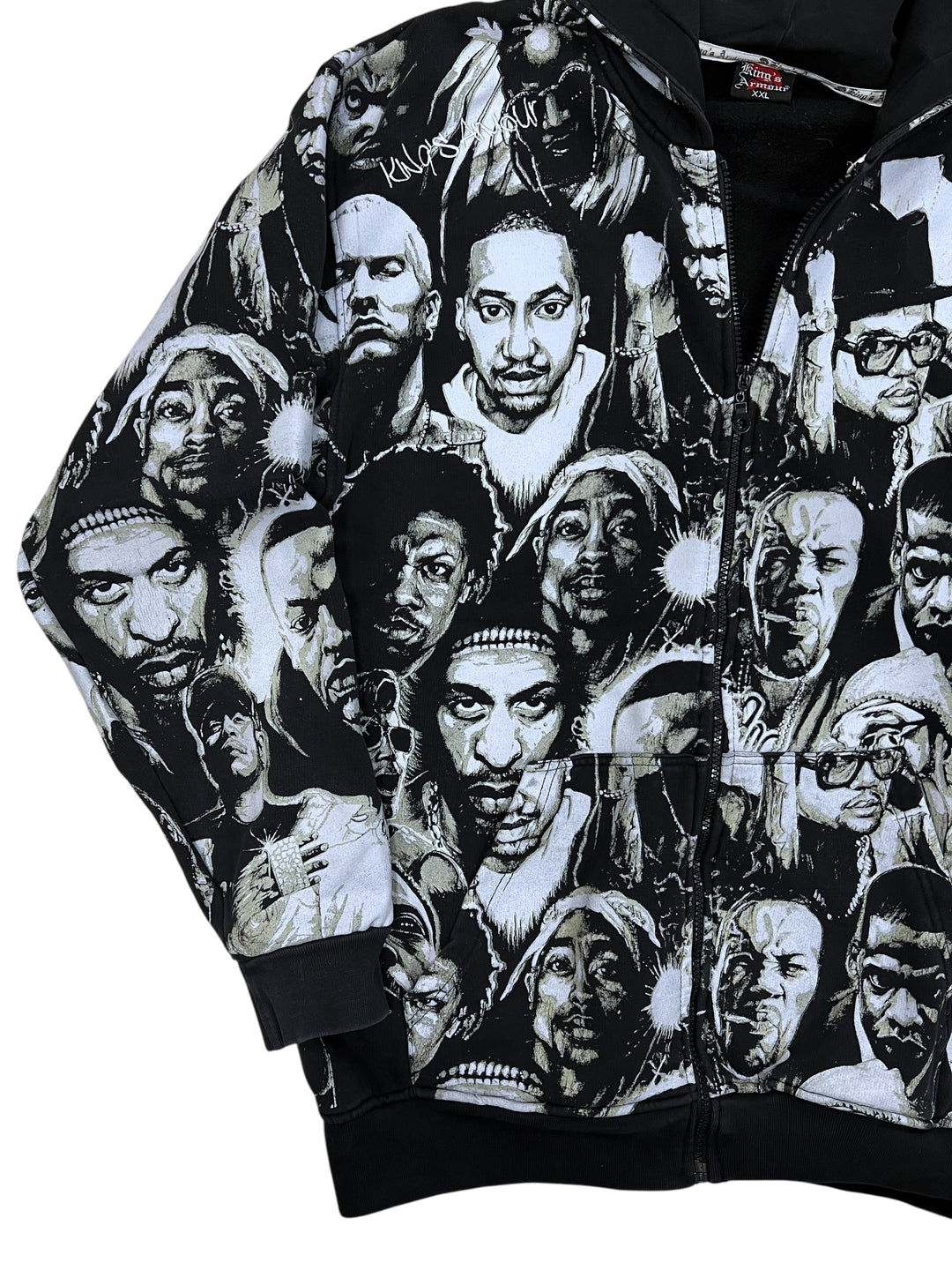 King’s Armour XXL “Hip-Hop Legends” All-Over Print Zip Hoodie XXL