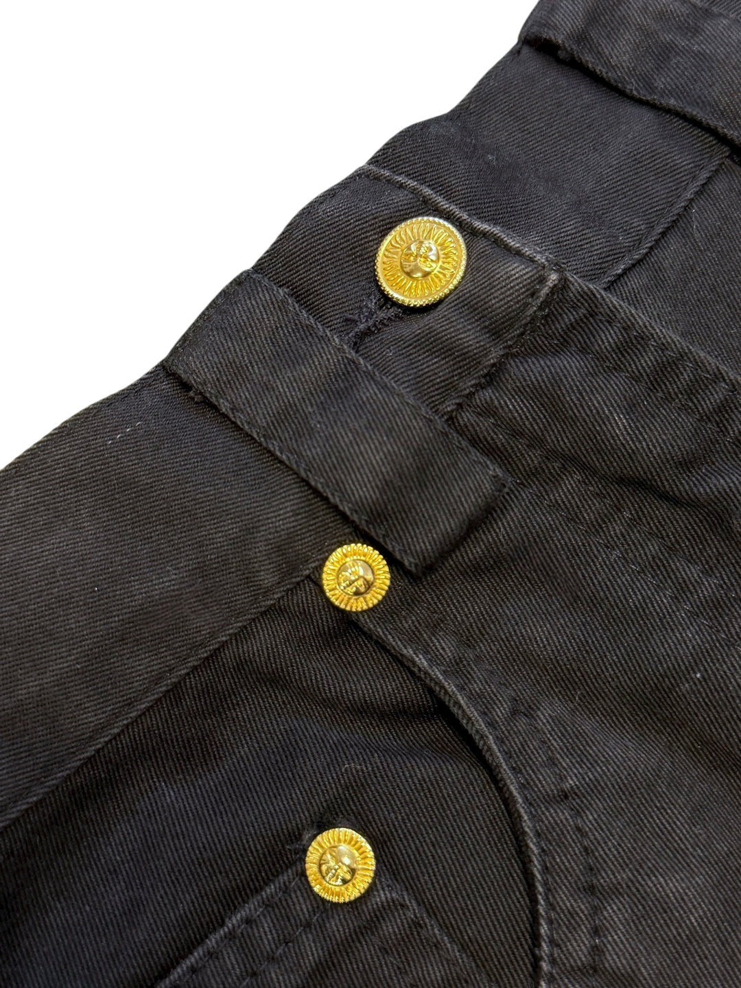 Versace Jeans Couture black A-line mini skirt (XS)