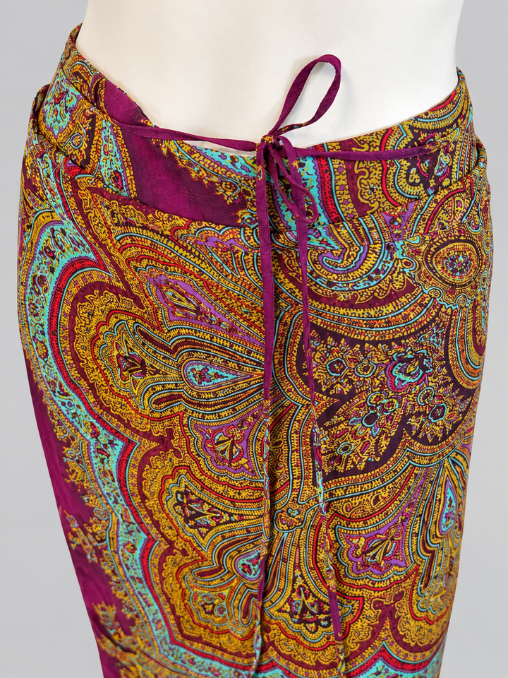 Kenzo Paris paisley wrap midi skirt