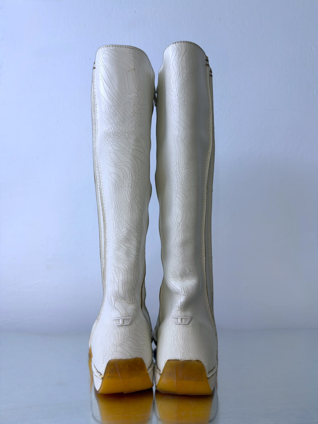 Archive Diesel Soleil cracked paint leather boots eu39