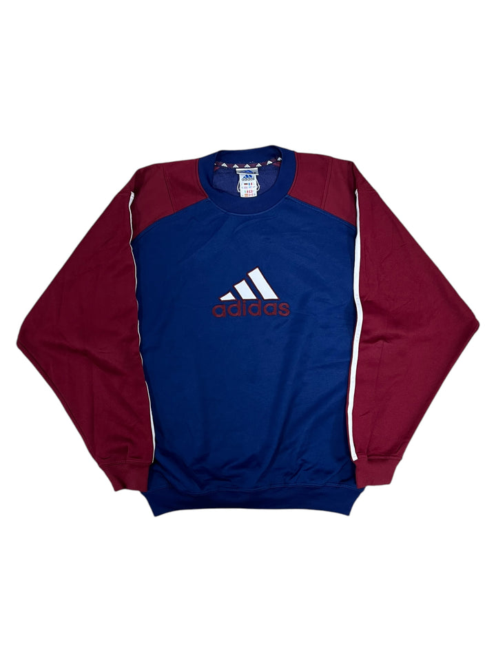 Adidas RARE Red and Navy Embroidered Spell Out Sweatshirt Men's Medium