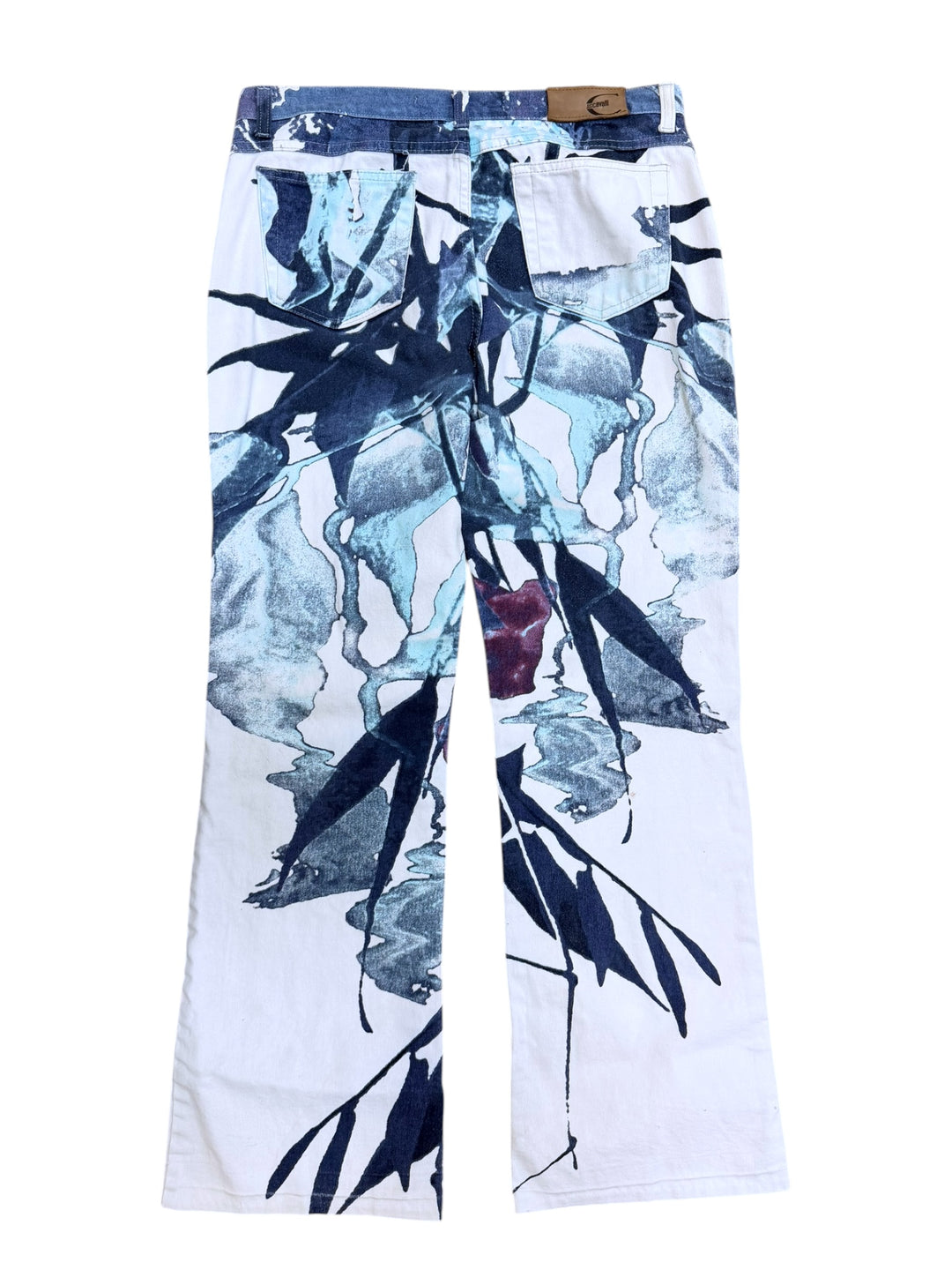 2000s Just Cavalli floral print stretch jeans