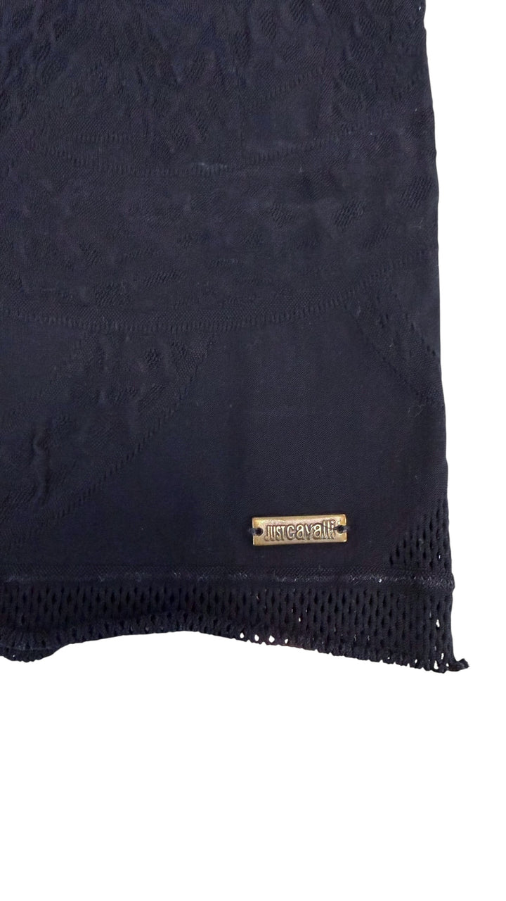 Just Cavalli mesh tank top with perforated/fishnet details