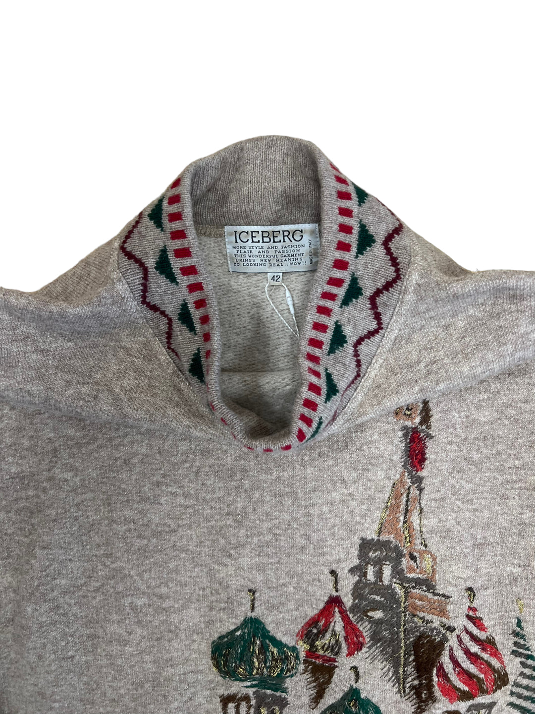 Rare Iceberg Soviet Union Vintage Sweater Men's Medium