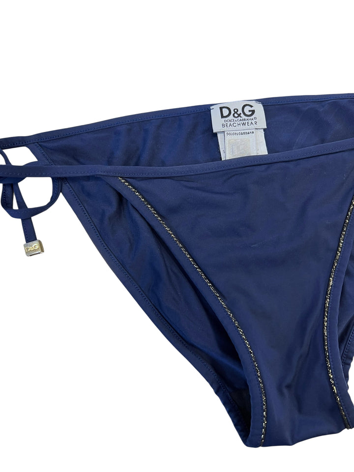 Dolce&Gabbana Navy Blue Bikini Bottom Medium