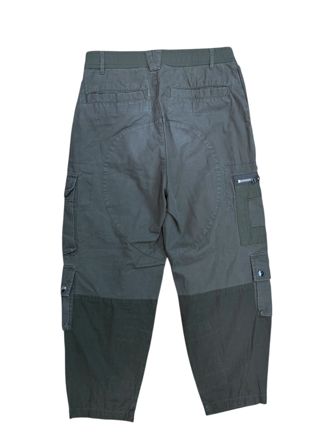 Diesel military multi-pocket cargo pants olive patchwork medium