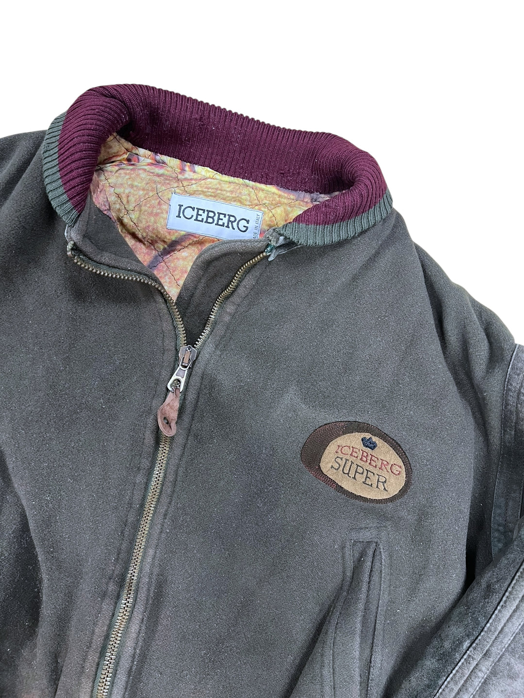 1990s Iceberg Bomber Jacket Cartoon Car Motif