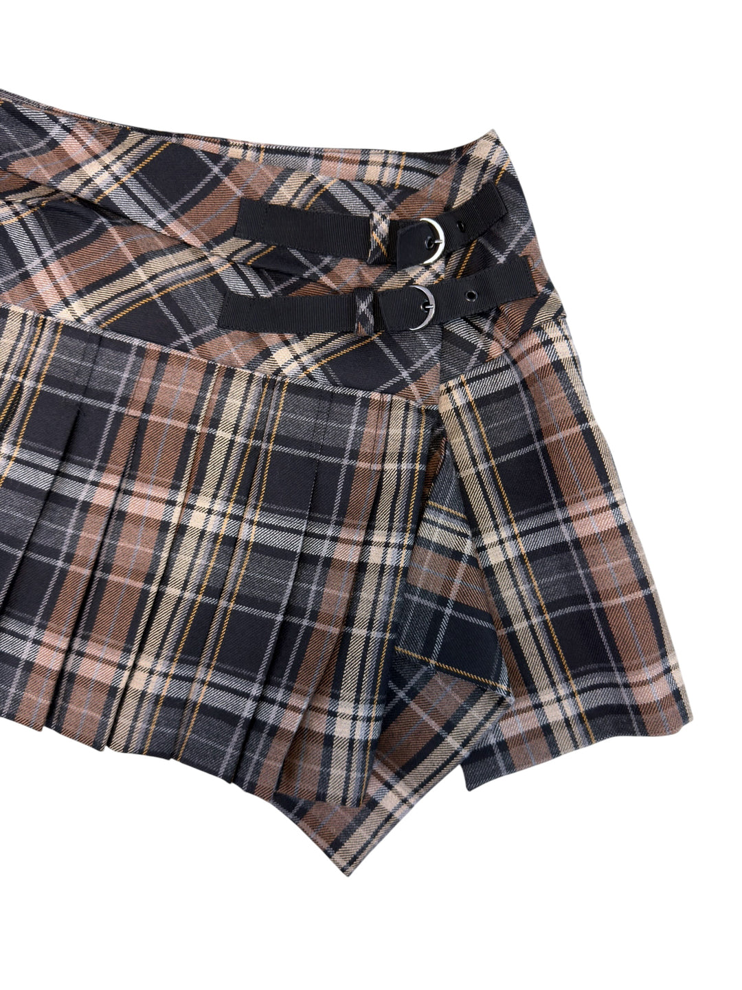Pinko plaid pleated mini skirt