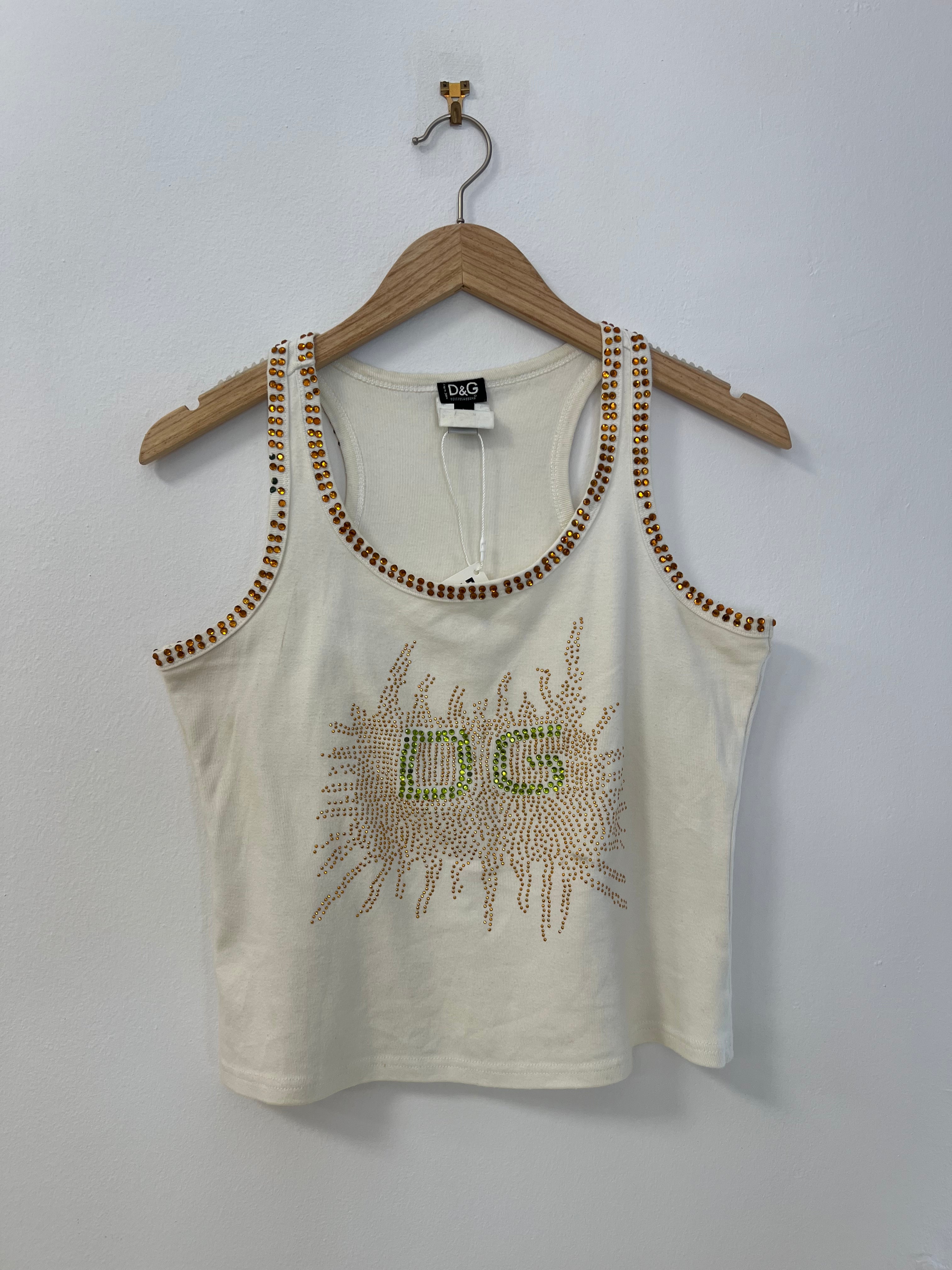 Dolce & Gabbana y2k Sequinned Tank Top Women's Large – Rats Vintage