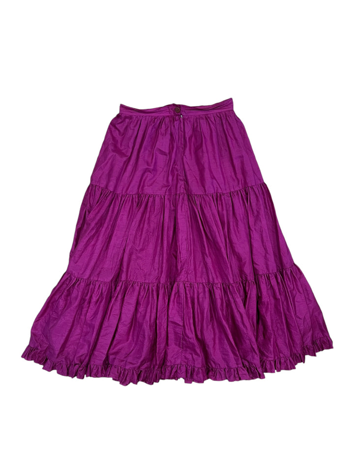 New York Industrie ruffled silk skirt small(36)