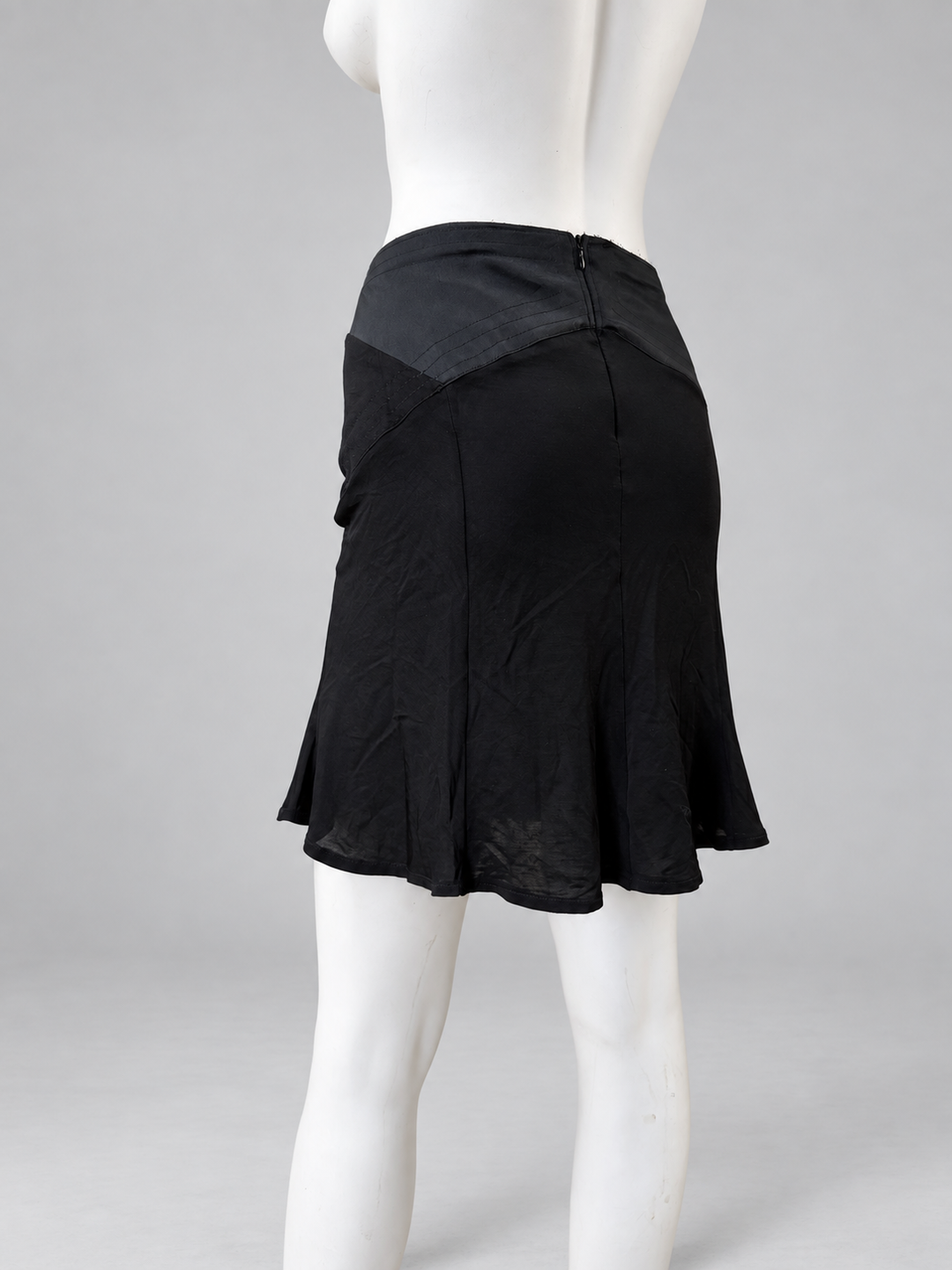 Just Cavalli black flared mini skirt