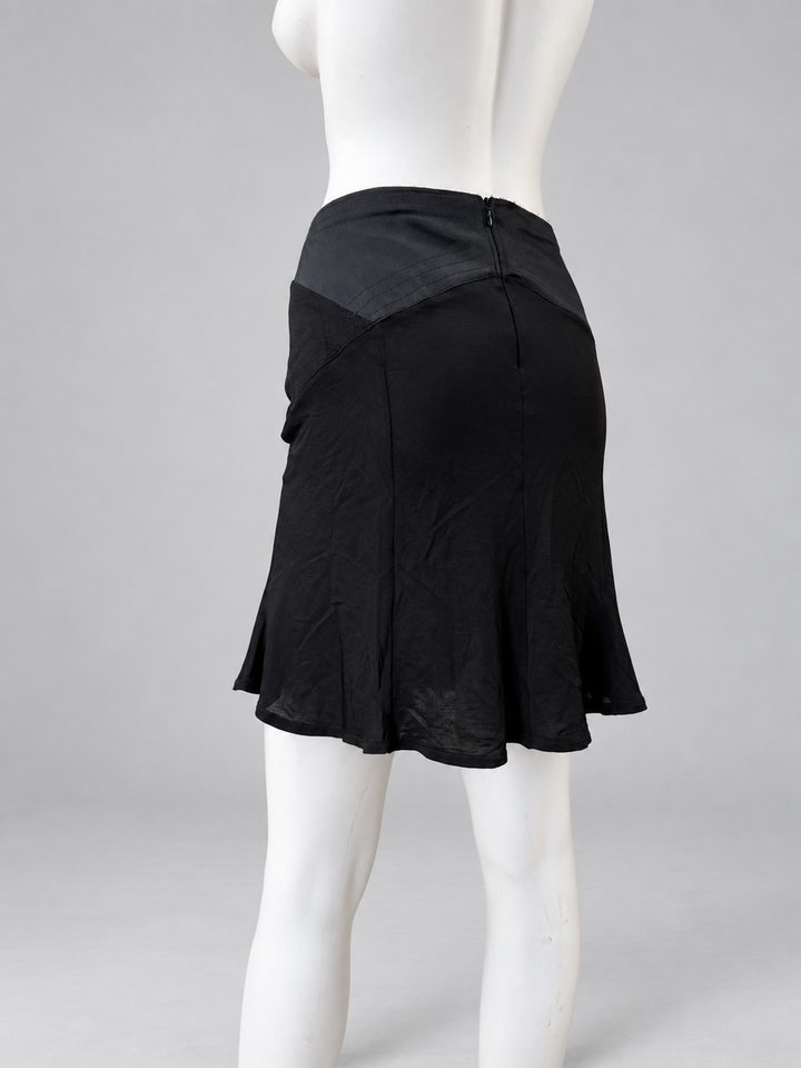 Just Cavalli black flared mini skirt