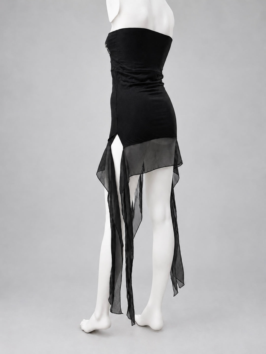 Denny Rose rhinestone asymmetric top