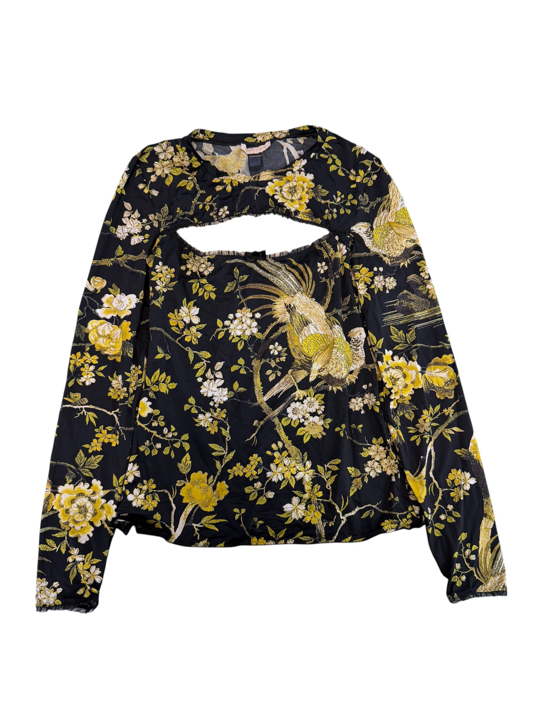 Roberto Cavalli F/W2006 cut-out floral bird top