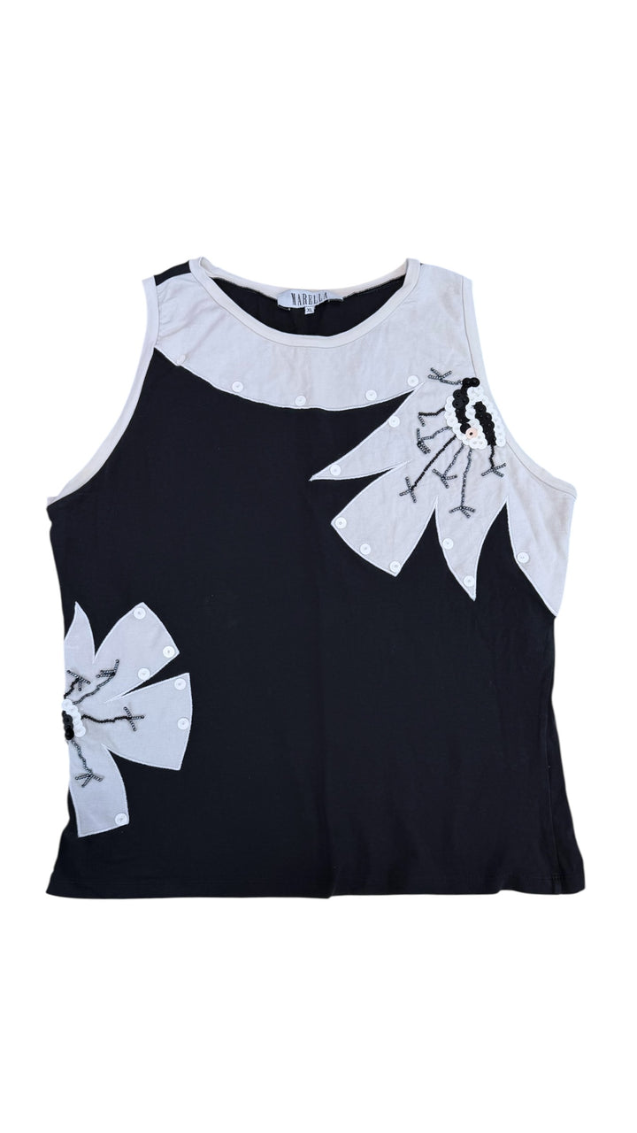 Marella Graphic Appliqué Top