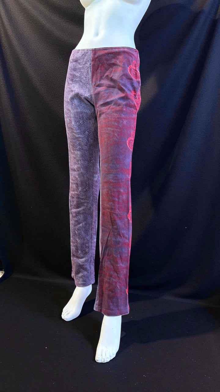 Vintage printed cotton trousers women’s medium