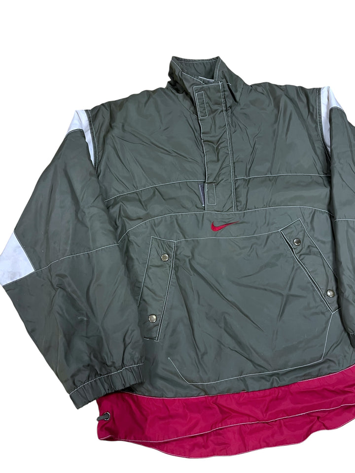 Nike 2000s embroidered swoosh pullover windbreaker jacket men’s oversized small
