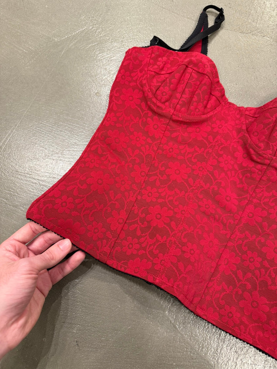 S/S 2003 Dolce & Gabbana Red Lace Bustier Corset