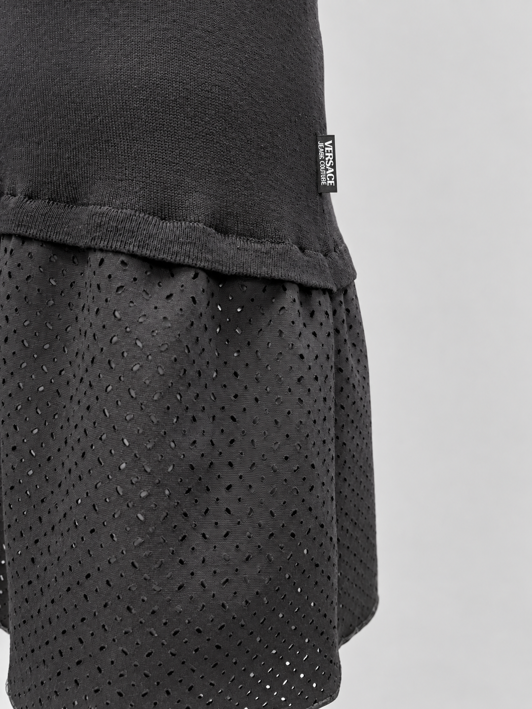 Versace Jeans Couture FW2003 crystallised rib knit dress