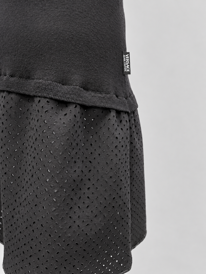 Versace Jeans Couture FW2003 crystallised rib knit dress
